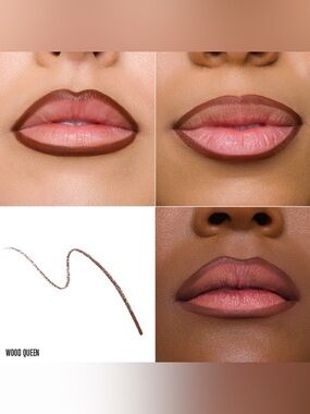 Jeffree Star Wood Queen Velour Lip Liner- rich brown, creamy satin finish, vegan